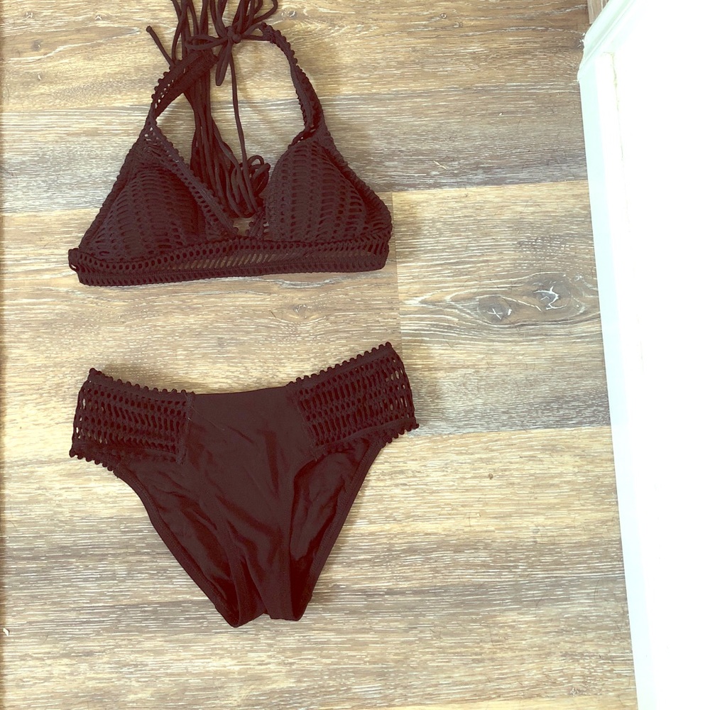 Robin Piccone black two piece swimsuit